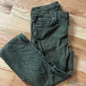 Seven for All Mankind army green skinny jeans